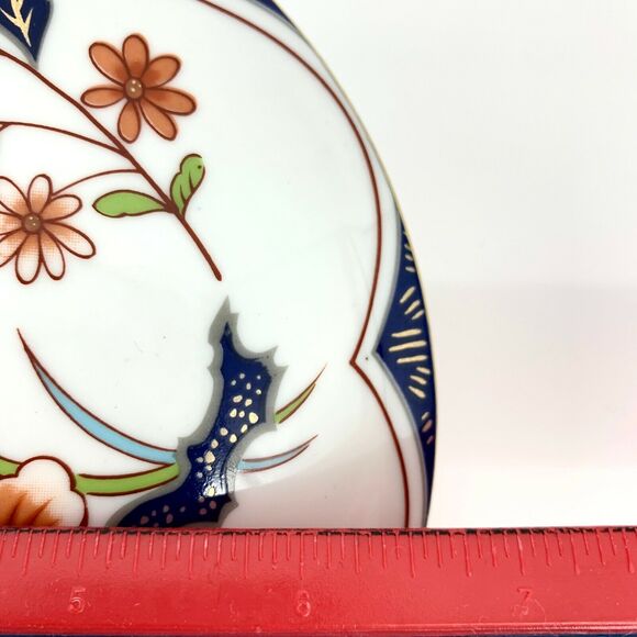 Vintage Porcelain Trinket powder box, made in Japan 6" - Picture 7 of 9
